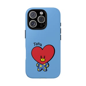 Cute Kpop Bangtan Army Taehyung V BT2I-Inspired Tough Phone Case Mobile Back Cover Compatible with iPhone, Galaxy and Pixel Model Fan Merch