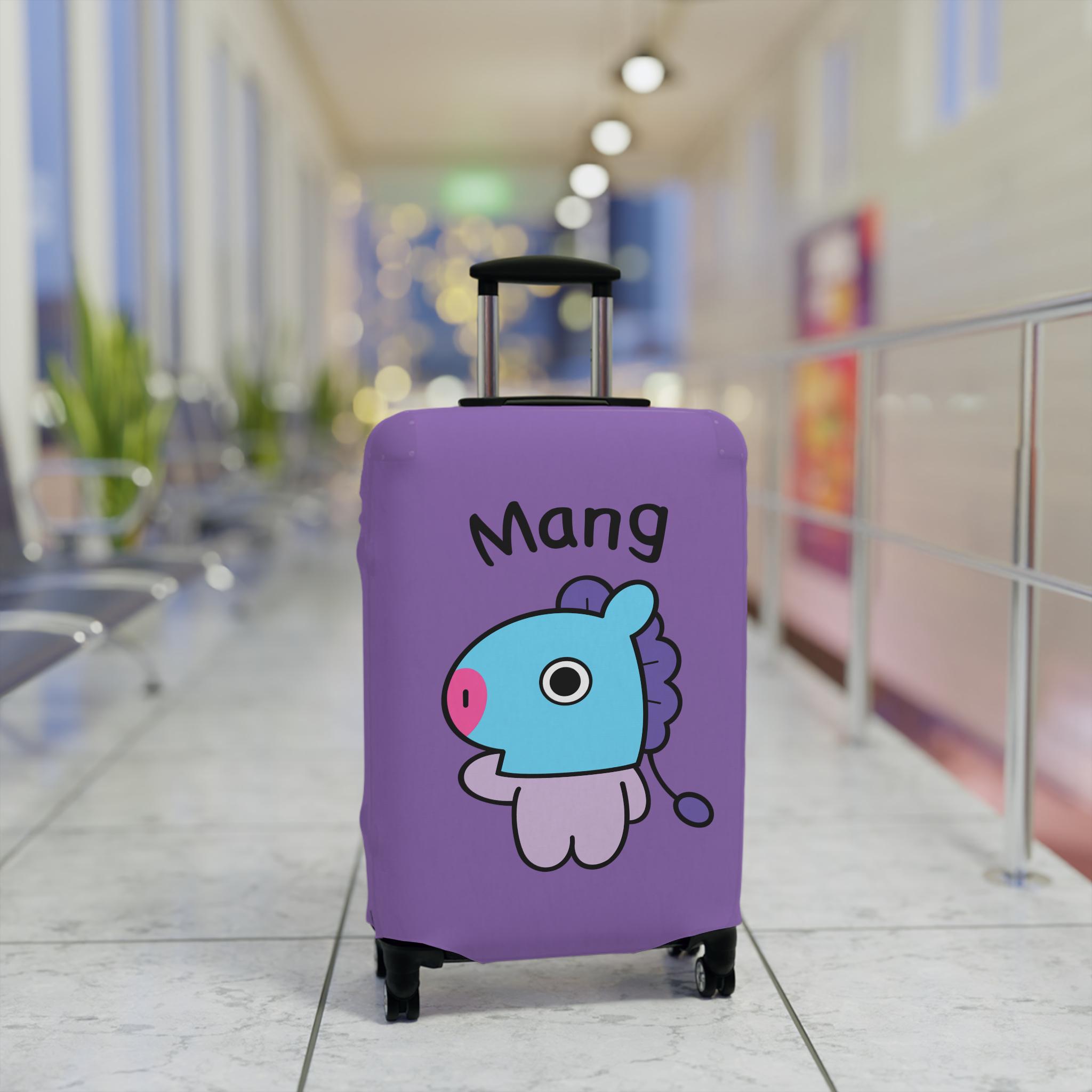 Cute BT2I Luggage Cover | Kpop Army Jin Suga Yoongi Jhope Namjoon