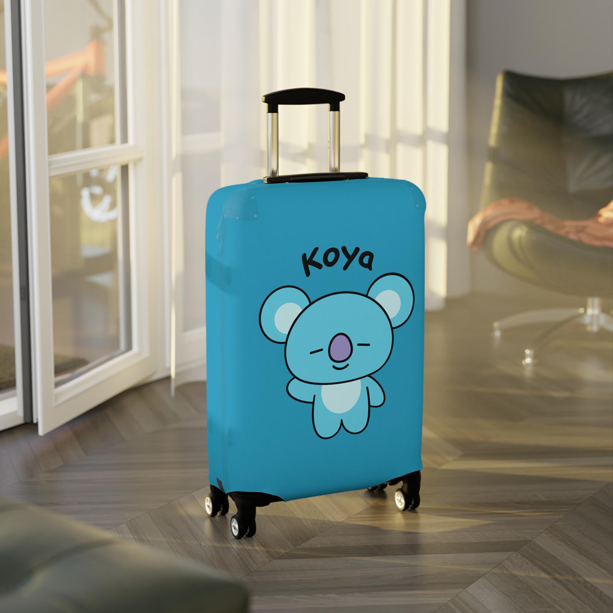 Cute BT2I Luggage Cover | Kpop Army Jin Suga Yoongi Jhope Namjoon