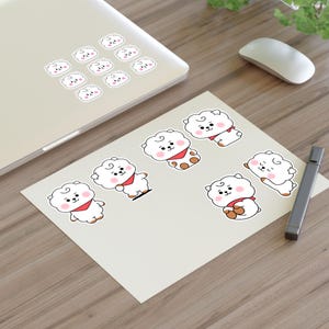 Cute BT2I Kpop Bangtan Army Jin Suga Yoongi Jhope Namjoon Rm Jimin Taehyung V Jungkook Jk Vinyl Sticker Sheet Decal Merch Birthday Gifts