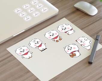Carino BT2I Kpop Bangtan Army Jin Suga Yoongi Jhope Namjoon Rm Jimin Taehyung V Jungkook Jk Vinile Adesivo Foglio Decal Merch Regali di compleanno