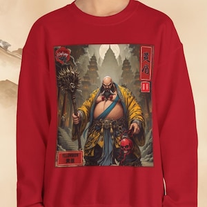 Yellow Brow T/Sweat-Shirt, Black Myth Wukong Inspired Boss, Martial Arts Fantasy Shirt, Gamer Gift for Wukong Fans