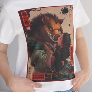 Black Myth Wukong, Zhu Bajie, Pig Guai, Unisex Tee Shirt, Game Fan Apparel, Short Sleeve Jersey Top, Fantasy Character Design