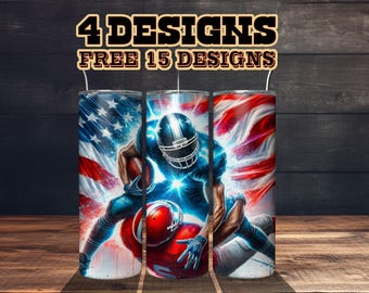 American Football Tumbler Wrap - Rugby School Tumbler - Sport Tumbler - 20 30 oz Skinny Straight & Tapered PNG Sublimationsdesigns