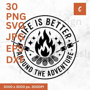 Camping svg, Camper Bundle svg, Adventure svg, Campfire svg, Summer svg, svg Files for Cricut, Travel svg, Happy Camper svg, Camping shirt