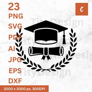 Birrete de graduación SVG, Sombrero de graduación SVG, Clipart de graduación, SVG de último año, Camiseta de graduación SVG, Cricut de graduación, Diploma SVG, Clase de 2025