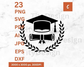 Birrete de graduación SVG, Sombrero de graduación SVG, Clipart de graduación, SVG de último año, Camiseta de graduación SVG, Cricut de graduación, Diploma SVG, Clase de 2025