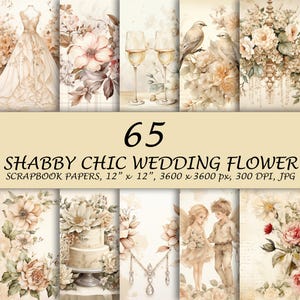 Papier numérique aquarelle floral champagne - abstrait beige shabby chic - papier de scrapbooking mariage - fleur aquarelle dorée - bohèmes éphémères