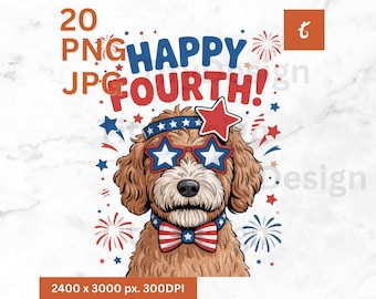 Patriotyczny pies, pies czwartego lipca, Dzień Niepodległości png, czerwony biały niebieski, obroża dla psa, gwiazdy i paski, flaga amerykańska, koszulka 4 lipca