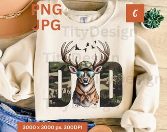 Retro Hunter Dad Png, Father's day png, Deer Hunting png, Best Dad Ever png, Fatherhood png, Dad Shirt, Gift for Dad, Funny Dad png