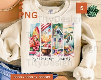 Summer Vibes PNG, Retro Summer png, Hello Summer png, Preppy Summer png, Sublimation Design, Vacation png, Girls Trip png, Summer Shirt png