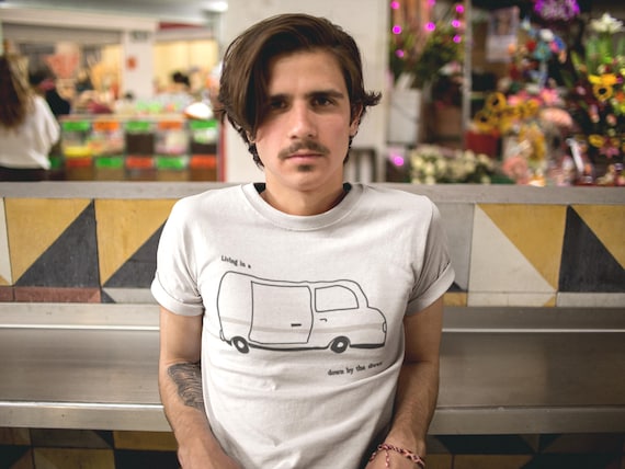 Vintage Van Camping Living In A Van Down By The River Tshirt Vintage Van Camping Living In A Van Down By The River Tshirt