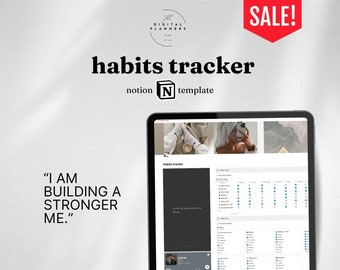 Digital habit tracker | Notion template | Notion planner | Habit Tracker Notion