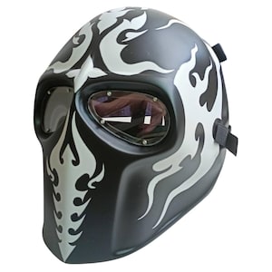 Máscara de Airsoft con patrón tailandés: Máscara facial completa de fibra de vidrio para paintball BB