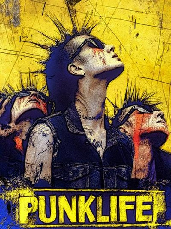 PUNK LIFE 4505x6000 Pixels Downloadable Punk Art 3:4 Ratio - Etsy