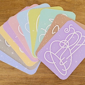 Paquete de 10 tarjetas de manifestación de intenciones de sigilo, regalo de bruja, protección, amor, paz, conocimiento, salud, felicidad, suerte, energía, riqueza, sueños