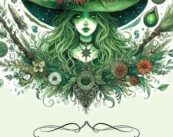 Grimorio de la Bruja Verde / Guía imprimible de brujería verde y diario de herboristería de 30 páginas (descarga digital)