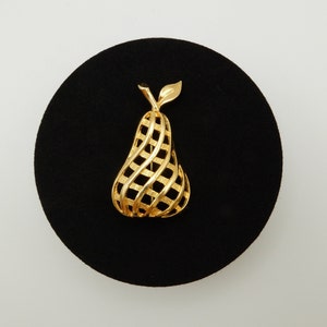 Vintage pear brooch costume jewelry mid-century