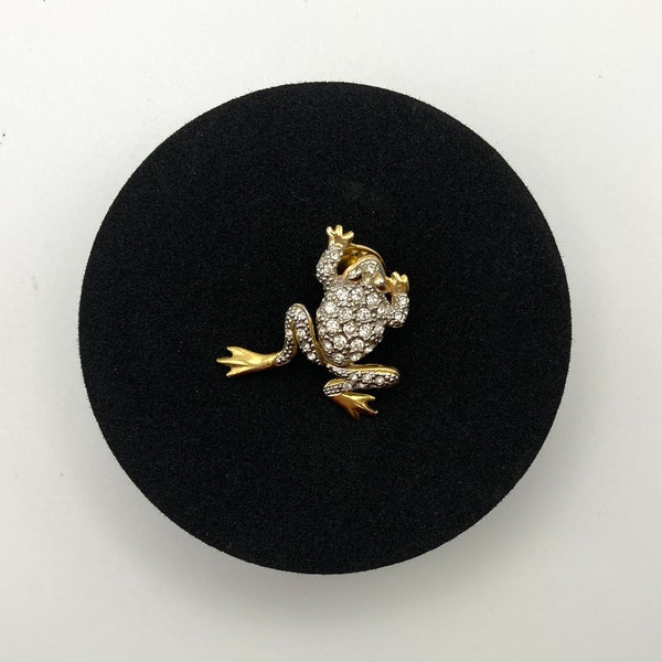 broche grenouille vintage broche bijoux de mode strass bijoux broche milieu du siècle