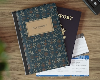Vintage Floral Notebook Passport Cover
