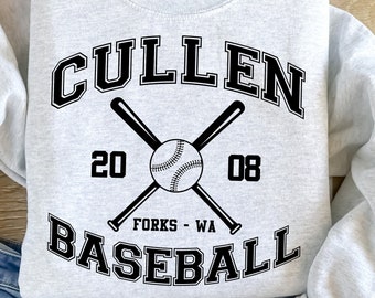 Cullen Baseball Sweatshirt, Forks Washington Sweatshirt, Twilight Sweatshirt, Funny Baseball Team Sweatshirt