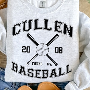 Cullen Baseball Sweatshirt, Forks Washington Sweatshirt, Twilight Sweatshirt, Funny Baseball Team Sweatshirt