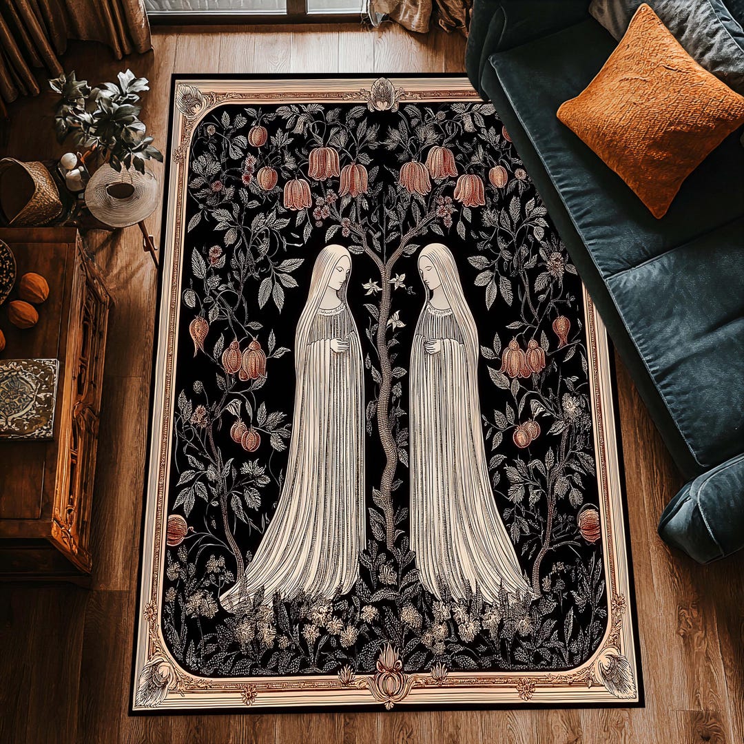 Spooky Ghost-themed Area Rug – Haunted Home Decor, Halloween Floor ...