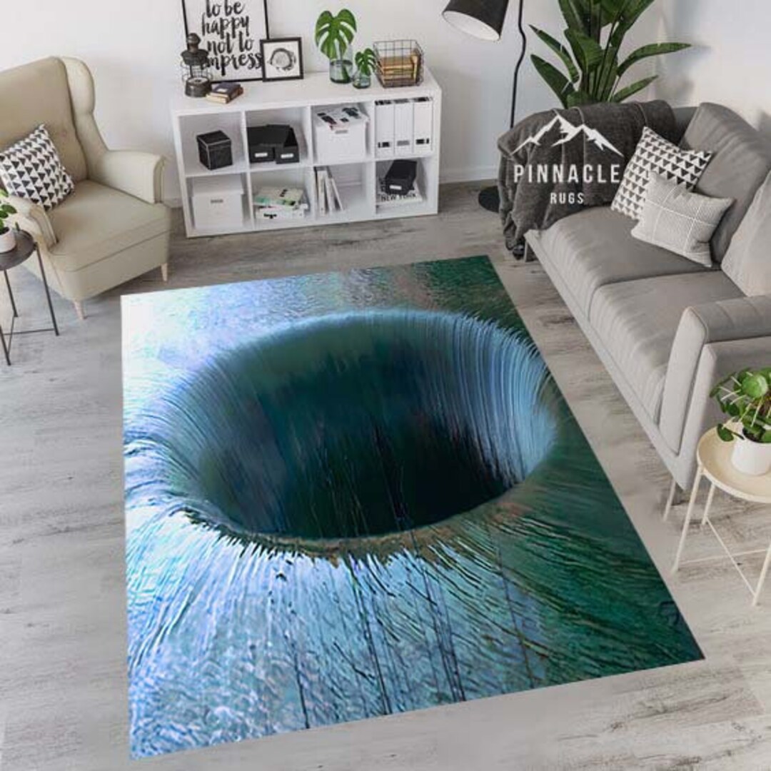 Tunnel Rug, Optical Illusion Rug, Illusion Rug, Rectangular Illusion