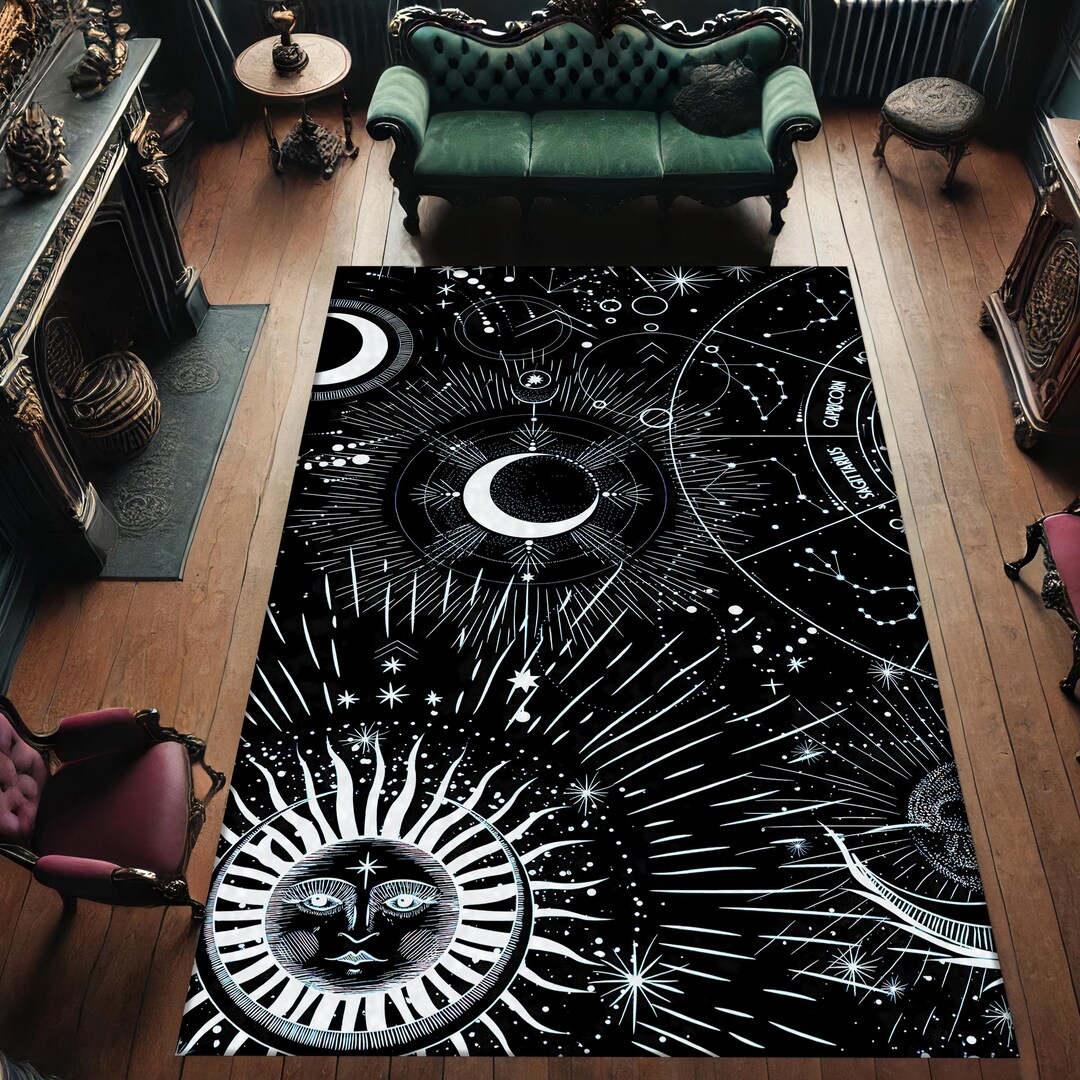 Aethics Rugs Gothic Floor Art - Dark Aesthetic Rug, Victorian Style Home Decor ...