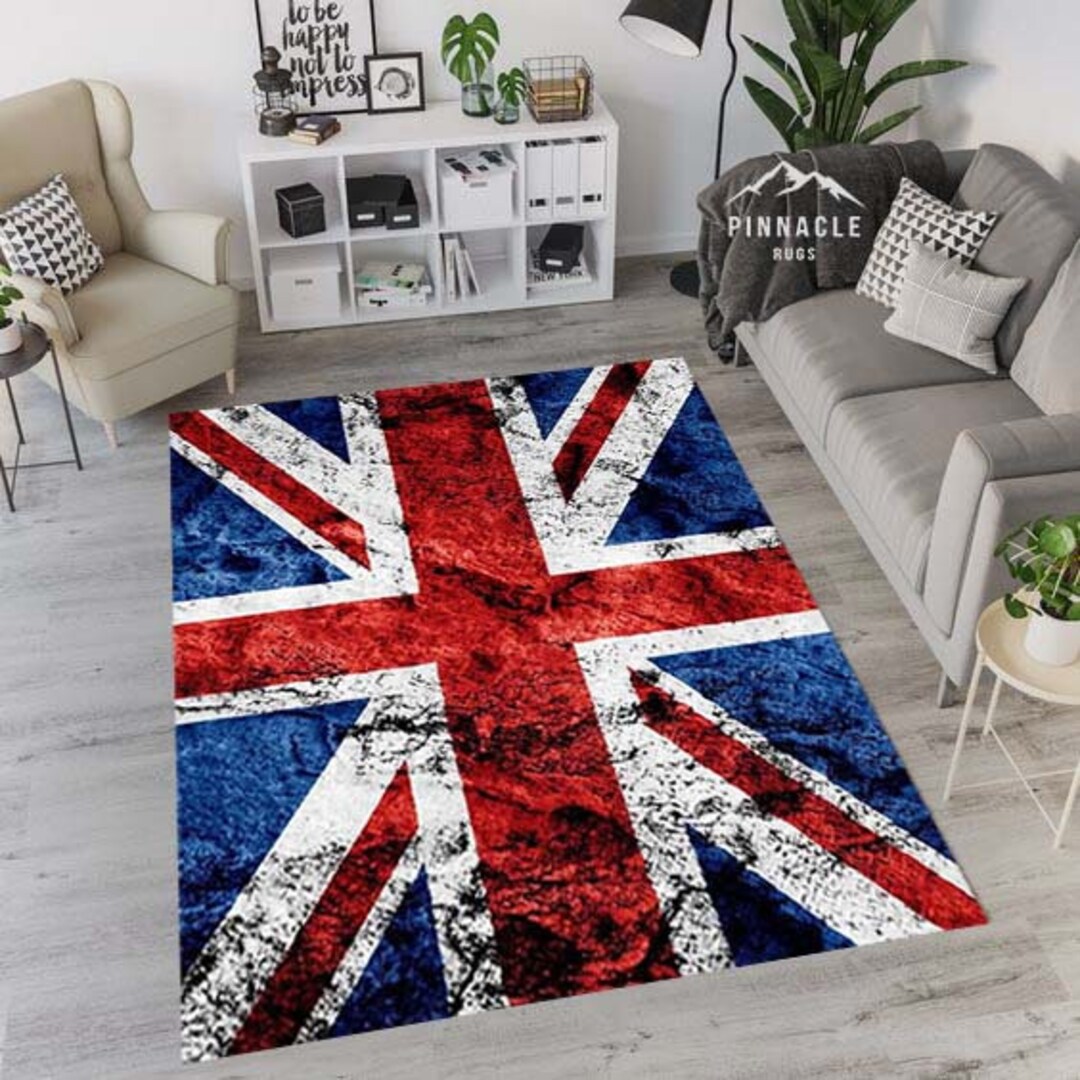 United Kingdom Flag Rug England Flag Rug London Rug British Etsy