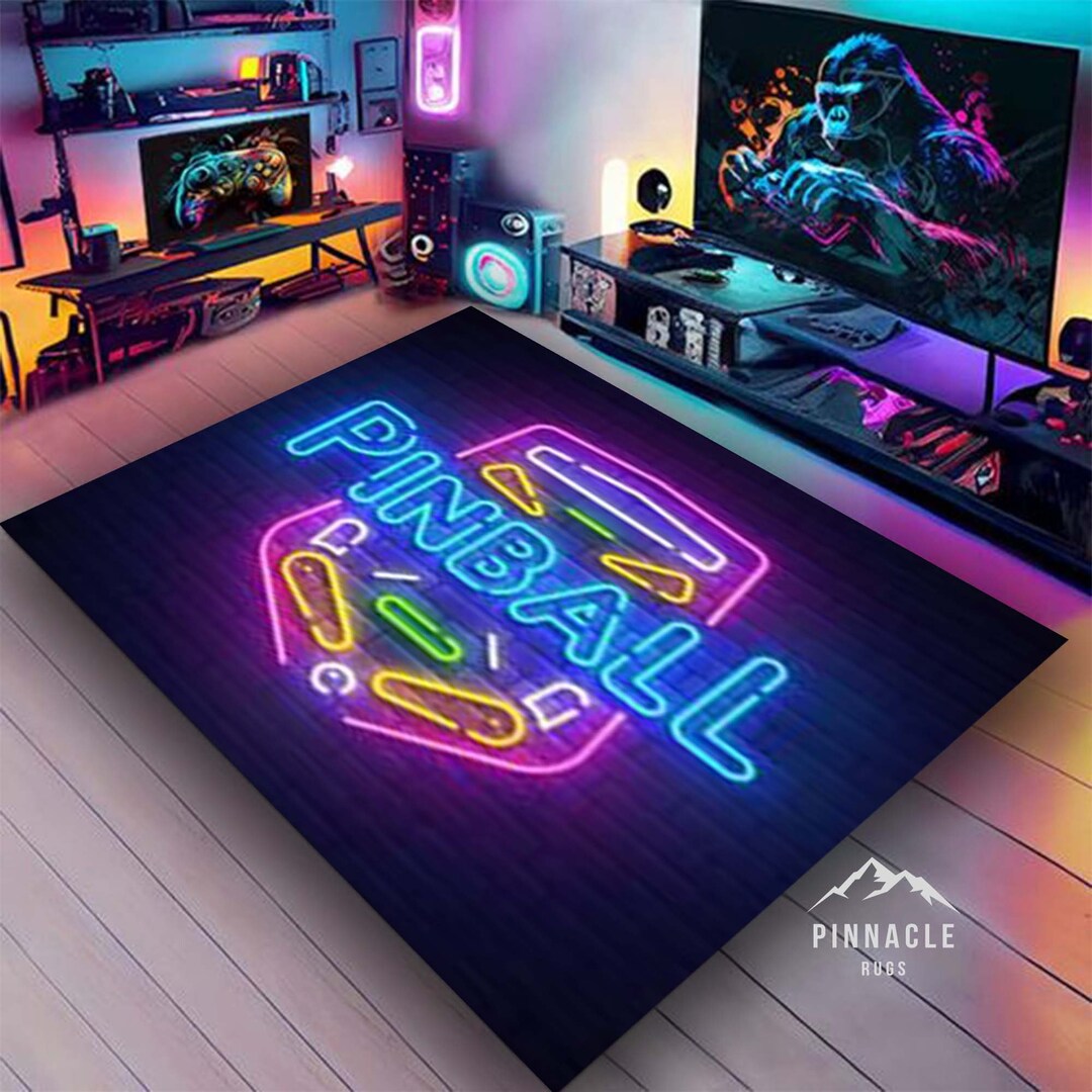 Pinball Playfield Rugs Pinball Rug Pinball Decor Game Room Etsy