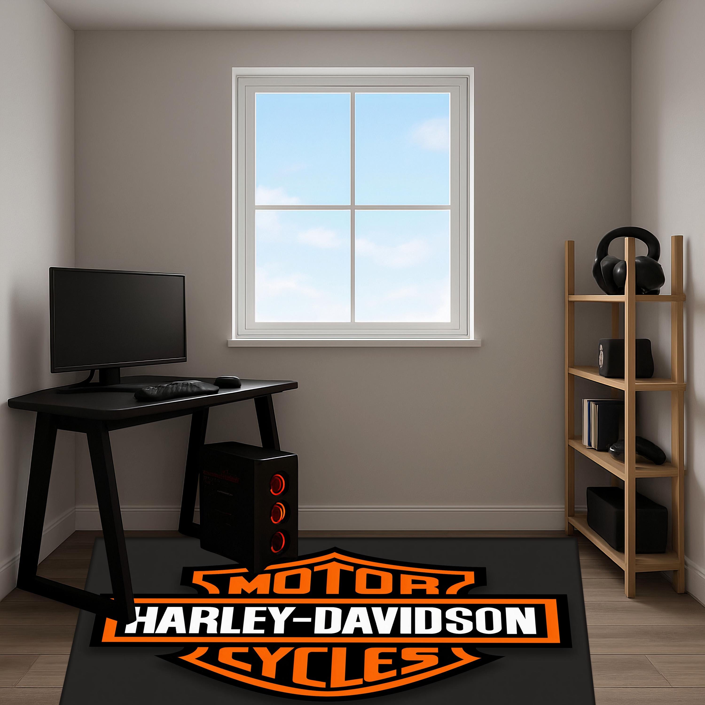 ハーレーダビッドソンラグ：このヴィンテージの魅力であなたの家の