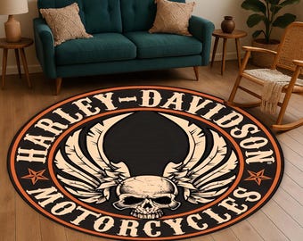 HARLEY-DAVIDSON　ヴィンテージ ラグ ハーレーダビッドソンラグ：このヴィンテージの魅力であなたの家の