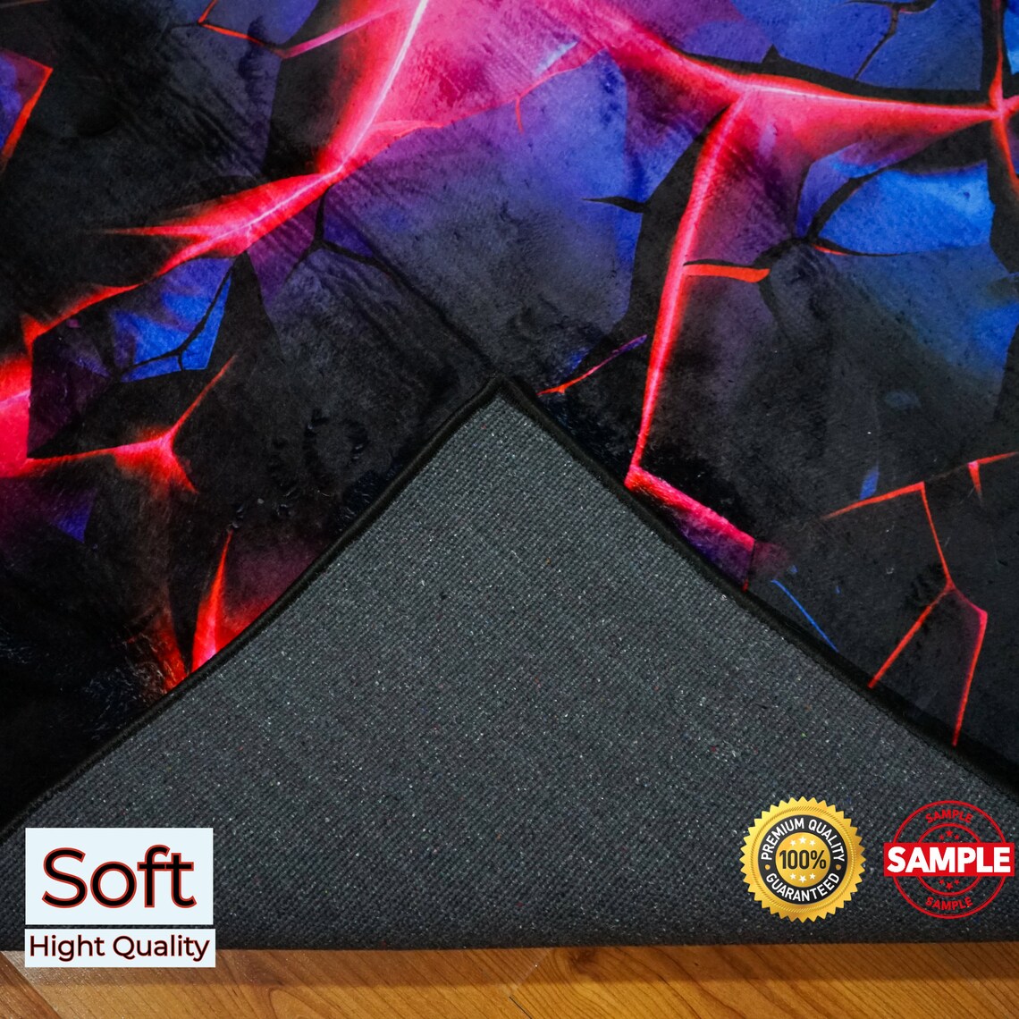 Neon Gaming Rug Brighten up Your Space in Style Gamer's Dream Neon Rug ...