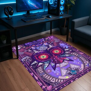 Episch op Triforce geïnspireerd gamingtapijt – Fantasy Adventure-tapijt voor gamers, geekkamerdecor, op heroïsche legende geïnspireerde vloerkunst, cadeau voor spelers
