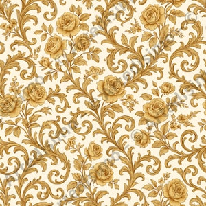 Motif Digital Pattern “Fleuri / Baroque” – Papier Scrapbooking PNG 1024 × 1024 px | Pack de 2 designs