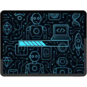 Motif Pattern “Technologique / Futuriste” – Papier Digital 1024 × 1024px | Scrapbooking Digital, Fond de Journal, PNG