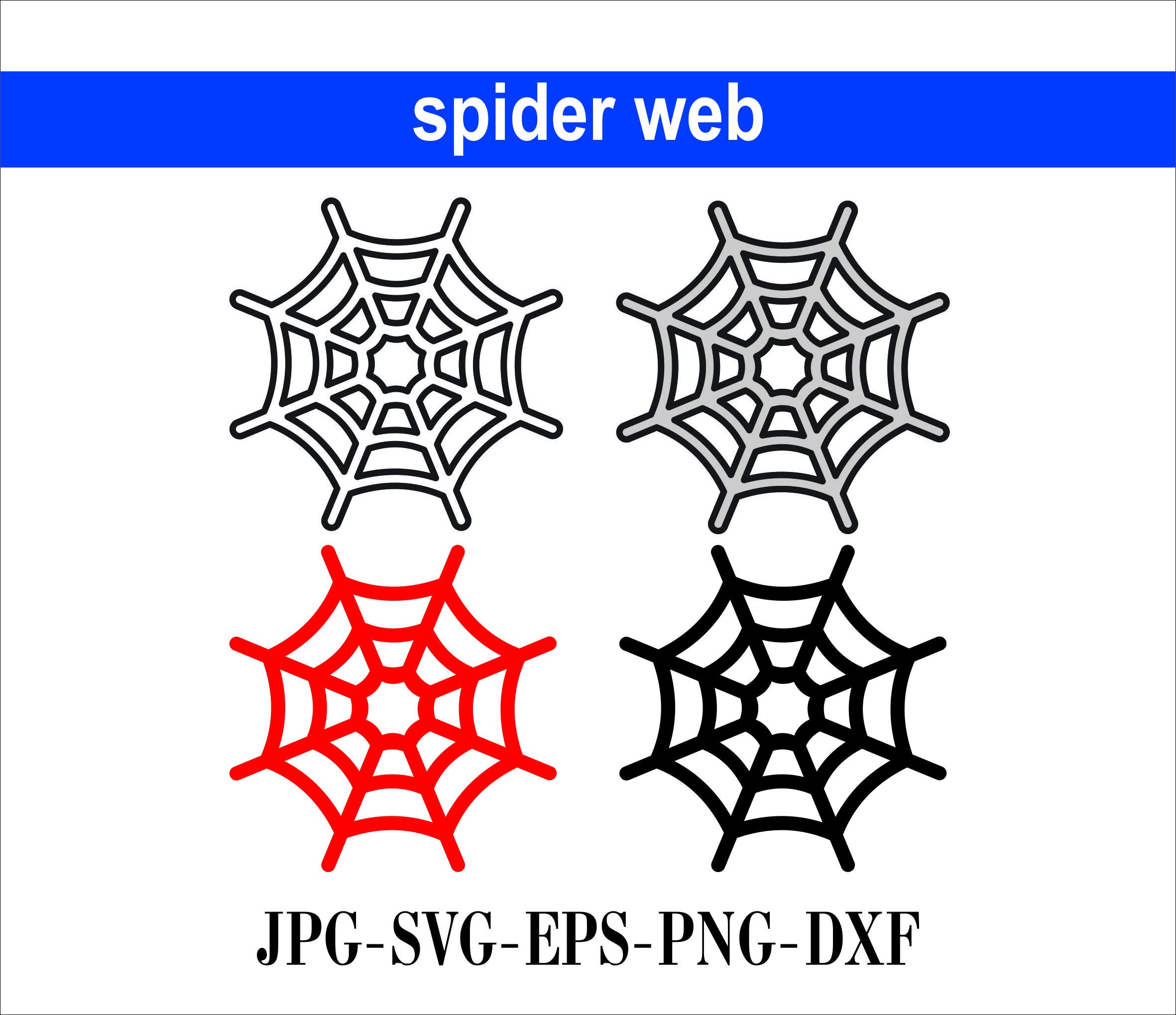 Spider web. Spider web silhouette. File for cricut. File for cutting and printing. Svg eps dxf png jpg. Vector spider web.