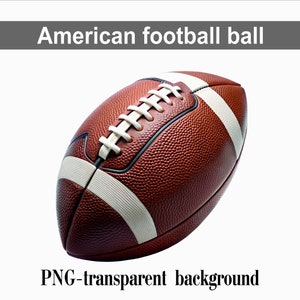 American-Football-Ball auf transparentem Hintergrund. PNG-Datei. Ball auf transparentem Hintergrund. Für Ihre Kreativität. Dateien für den Sport.