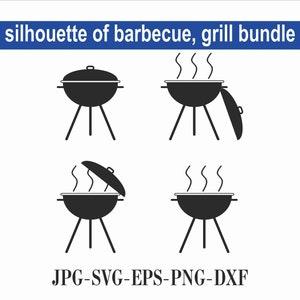 Silhouette des Grills, Grillbündel. Grill für Stanzmaschine. Grill für Stanzmaschine. Grill-Grill-Svg. Png dxf svg eps
