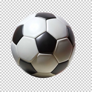 Fußball Ball auf transparentem Hintergrund. PNG-Datei 300 dpi. Fußball in hoher Auflösung. Die Kugel auf transparentem Hintergrund. Nur PNG