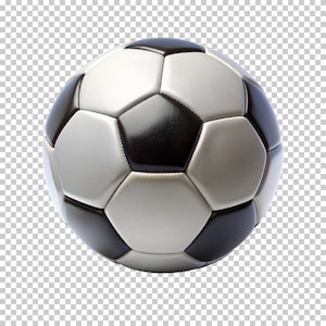 Football ball on a transparent background. PNG file 300 dpi. Soccer ball in high resolution. The ball on a transparent background. Only PNG