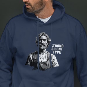 Strong Silent Type: St. Joseph Catholic Mens Hoodie, Catholic Hoodie, Catholic Dad Gift, Catholic Mens Gift, Catholic Men Hoodie