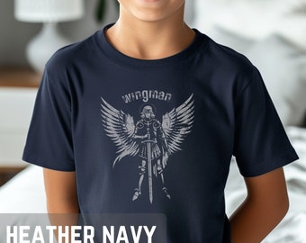 St. Michael Erzengel "Wingman" Jugend T-Shirt: Katholisches Grafik-T-Shirt