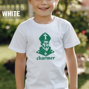 Saint Patrick &quot;Charmer&quot; Youth & Toddler T-Shirt, St. Patrick&#39;s Day Gift, Funny Catholic Gift Idea for Boys, St. Paddy, Irish Catholic Gift