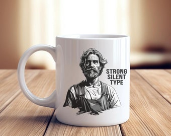 St. Joseph Catholic Mug: "Strong Silent Type" 15oz Ceramic Mug
