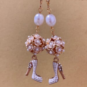 Cute Shoes and Pearl Earrings