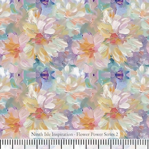 Tkanina bawełniana Flower Power cięta na wymiar - NinthIsle Inspiration Exclusive Creative Art Dostępne zamówienie hurtowe