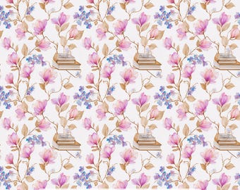 Print in Hawaii Fabric, Mone Cotton Poplin Fabric by the Yard