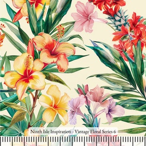 Vintage Rayon Stoff Meterware - NinthIsle Inspiration Exklusiv Elegante Kunst Großbestellung verfügbar